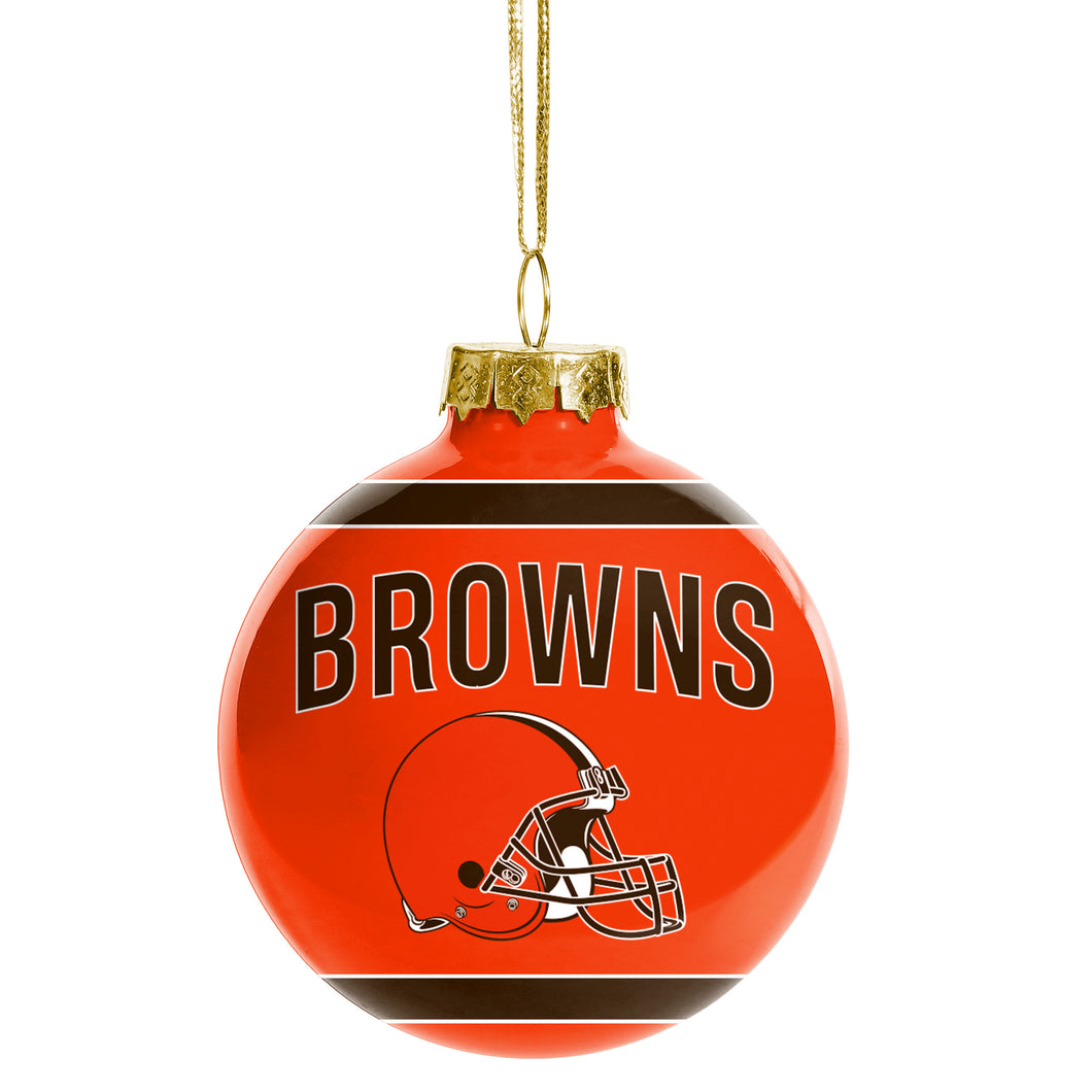 Cleveland Browns NFL Glass Christmas Ornament Forever Collectibles - Casey's Sports Store