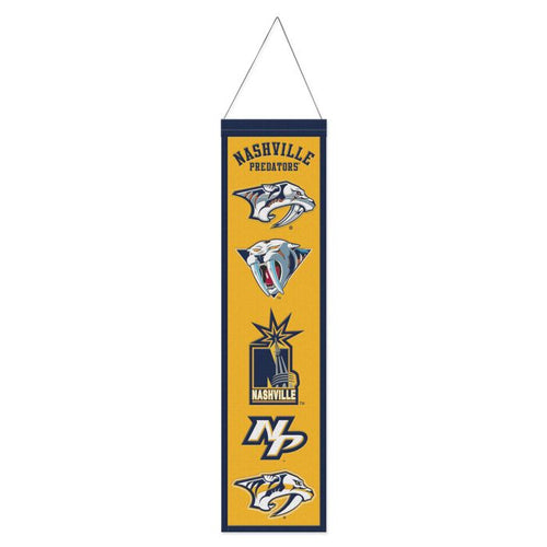 Nashville Predators NHL Heritage Banner Embroidered Wool 8