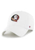 Florida State Seminoles FSU NCAA '47 Brand White Clean Up Adjustable Hat