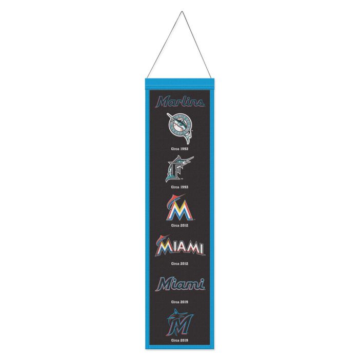 Miami Marlins MLB Heritage Banner Embroidered Wool 8