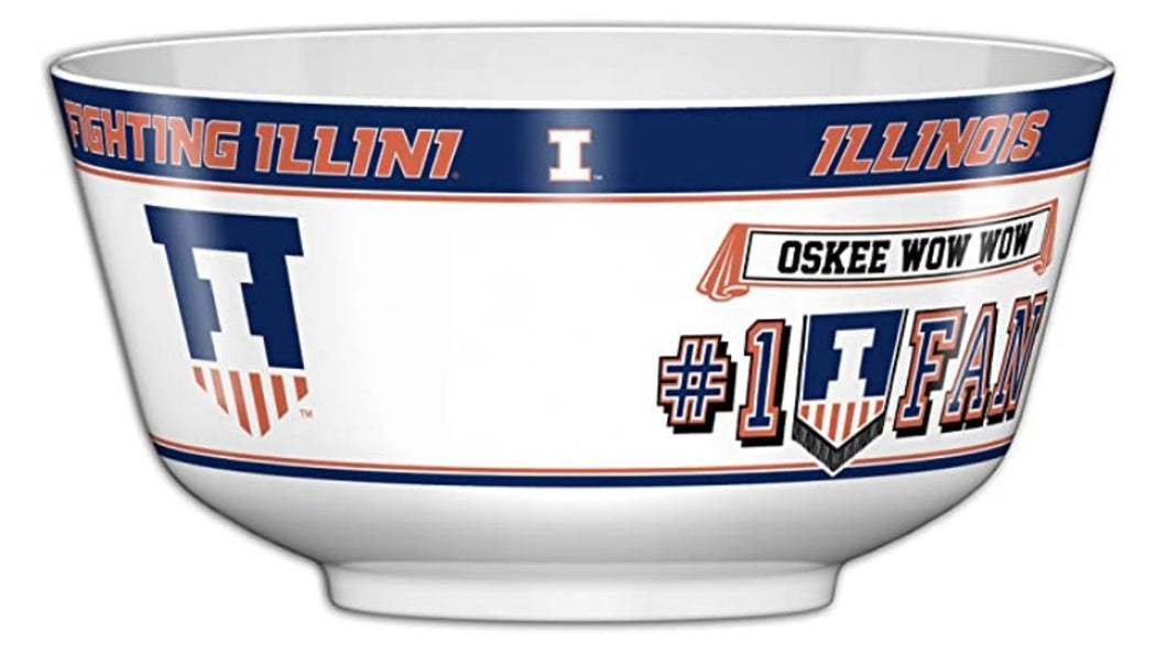 Illinois Fighting Illini NCAA 2 Gallon Plastic Party Bowl All JV CO - Casey's Sports Store