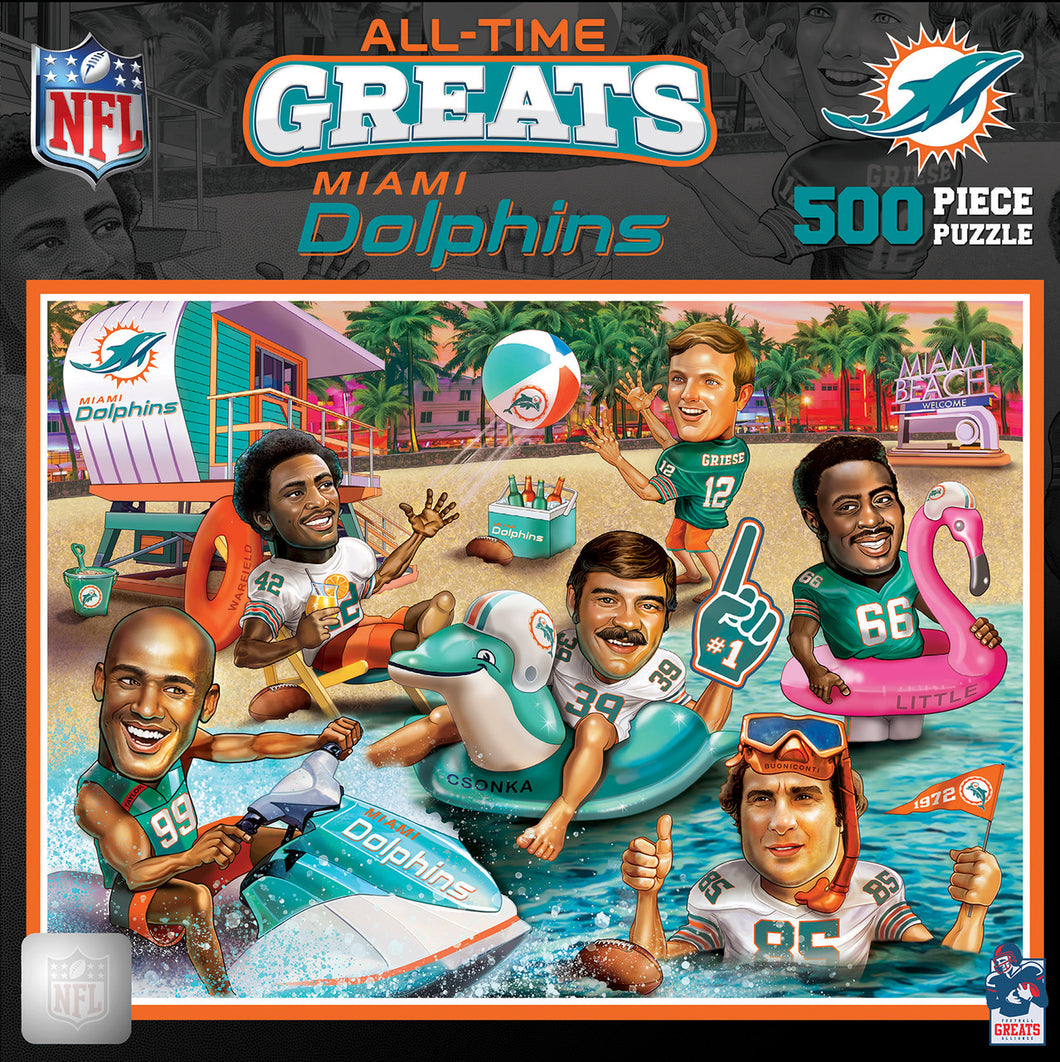 Miami Dolphins NCAA 500 Piece All-Time Greats Puzzle Masterpieces - Casey's Sports Store