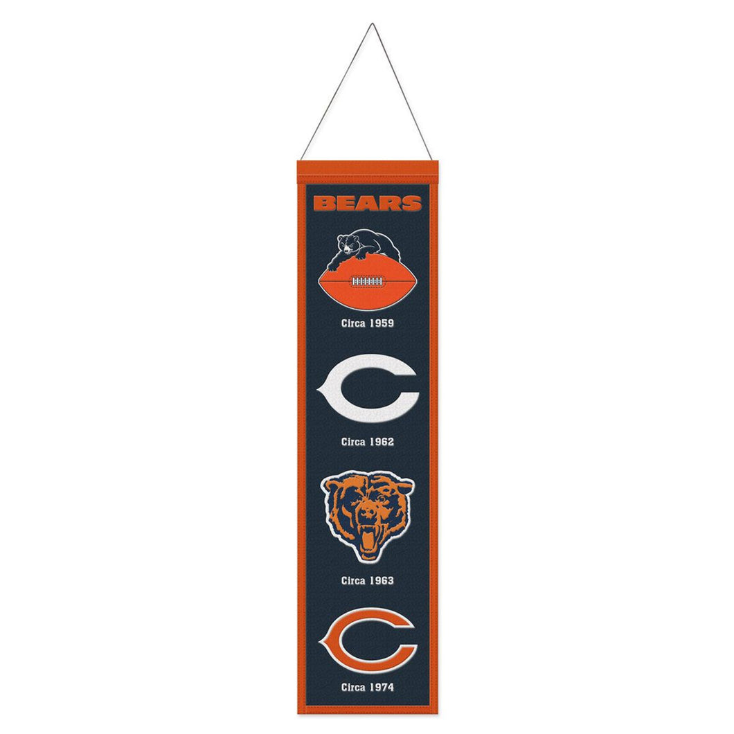 Chicago Bears NFL Heritage Banner Embroidered Wool 8