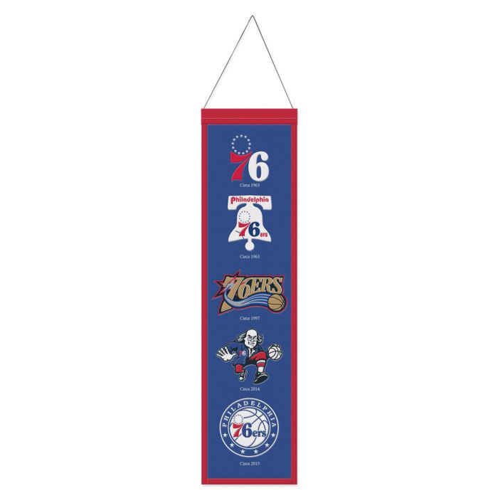 Philadelphia 76ers NBA Heritage Banner Embroidered Wool 8