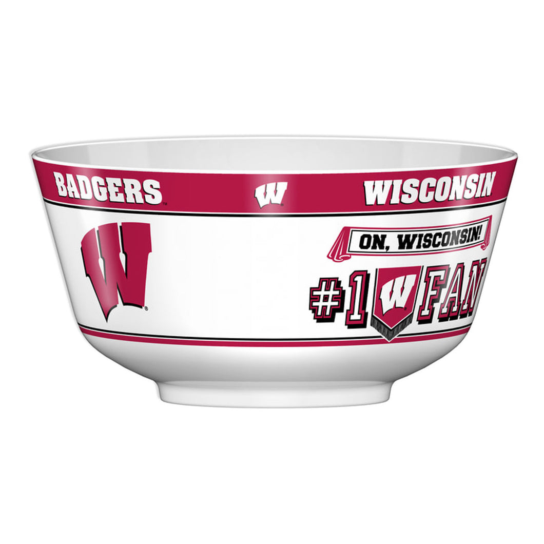 Wisconsin Badgers NCAA 2 Gallon Plastic Party Bowl All JV CO - Casey's Sports Store