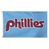 Philadelphia Phillies MLB Blue Throwback Deluxe 3' x 5' Flag by WinCraft - A vibrant Philadelphia Phillies flag showcasing the iconic team logo, perfect for displaying your team spirit.