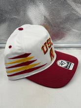 Load image into Gallery viewer, USC Trojans NCAA '47 Brand White Diamond Hitch Snapback Adjustable Hat displayed in a stylish angle showcasing the white diamond pattern and adjustable snapback feature.
