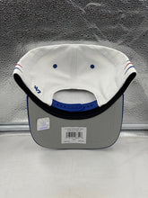 Load image into Gallery viewer, Side angle of Buffalo Bills NFL '47 Brand White TT Diamond Hitch Snapback Adjustable Hat illustrating the sleek design and comfortable snapback feature, ideal for fans.
