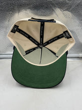 Load image into Gallery viewer, Atlanta Braves MLB '47 Brand Natural Two Tone Rope Hitch Adjustable Snapback Hat worn by a fan, demonstrating perfect fit and style for Atlanta Braves hat enthusiasts.

