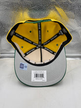 Load image into Gallery viewer, Flat lay of the Oregon Ducks NCAA '47 Brand Yellow Diamond Hitch Snapback Adjustable Hat, perfect for showing support for your favorite team with this Oregon Ducks hat.
