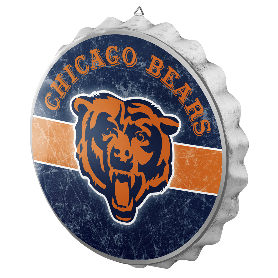 Chicago Bears NFL Wall Bottle Cap Sign 12