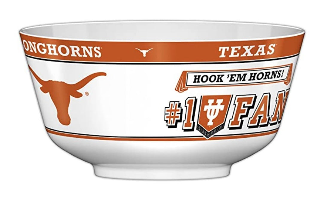 Texas Longhorns NCAA 2 Gallon Plastic Party Bowl All JV CO - Casey's Sports Store