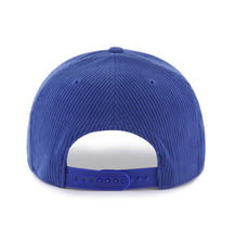 Load image into Gallery viewer, Stylish Denver Broncos NFL '47 Throwback Corduroy Blue Hitch Snapback Adjustable Hat, showcasing a classic Denver Broncos hat style.
