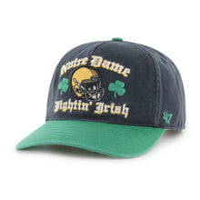 Load image into Gallery viewer, Notre Dame Fighting Irish NCAA &#39;47 Navy Two Tone Hitch Adjustable Snapback Hat showcasing stylish navy blue and contrasting color design, perfect for sports fans.
