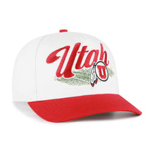 Load image into Gallery viewer, Utah Utes NCAA '47 Brand White Two Tone Hitch Adjustable Snapback Hat

