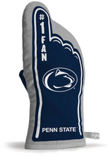 Load image into Gallery viewer, Close-up of the Penn State Nittany Lions NCAA #1 Oven Mitt by You the Fan, highlighting its comfortable interior lining and heat-resistant capabilities, ideal for any passionate fan.
