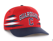 Load image into Gallery viewer, Cleveland Guardians MLB '47 Brand Red TT Diamond Hitch Adjustable Snapback Hat
