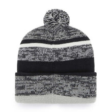 Load image into Gallery viewer, Front view of the Philadelphia Eagles NFL &#39;47 Brand Throwback Winter Beanie Knit Ski Cap Hat, showcasing its stylish design and premium knit fabric for cold winter days.
