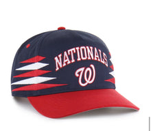 Load image into Gallery viewer, Washington Nationals MLB '47 Brand Navy TT Diamond Hitch Adjustable Snapback Hat

