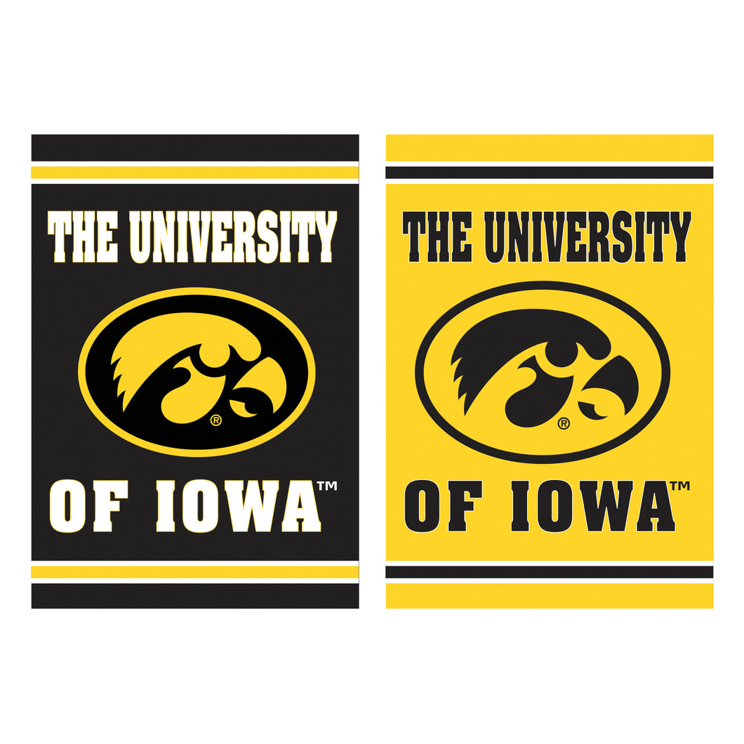 Iowa Hawkeyes NCAA Double Sided Garden Flag 12.5