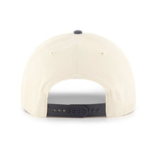 Load image into Gallery viewer, Close-up view of the Ole Miss Rebels NCAA '47 Brand Natural TT Hitch Adjustable Snapback Hat, ideal for demonstrating your pride in the Ole Miss Rebels hat.
