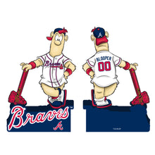 Load image into Gallery viewer, Atlanta Braves MLB 12&quot; Blooper Garden Mascot Statue by Team Sports America, a vibrant and durable garden decoration that adds team spirit to outdoor spaces.
