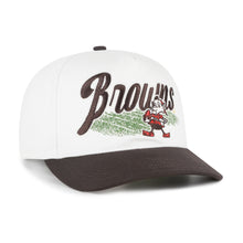 Load image into Gallery viewer, Cleveland Browns NFL '47 Brand Throwback White TT Hitch Adjustable Snapback Hat
