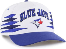 Load image into Gallery viewer, Toronto Blue Jays MLB '47 Brand White TT Diamond Hitch Adjustable Snapback Hat
