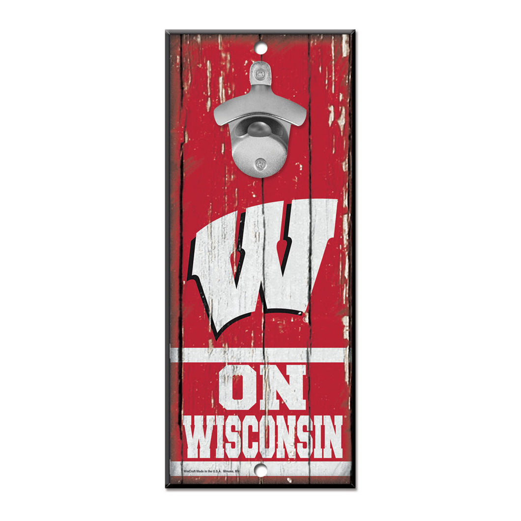 Wisconsin Badgers NCAA Wall Mounted Bottle Opener 11