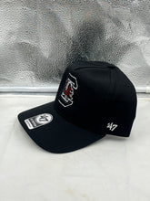 Load image into Gallery viewer, South Carolina Gamecocks NCAA &#39;47 Brand Black Hitch Adjustable Snapback Hat displayed on a white background, showcasing its classic design and durable construction.
