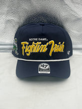 Load image into Gallery viewer, Notre Dame Fighting Irish NCAA &#39;47 Brand Navy Rope Script Hitch Adjustable Hat
