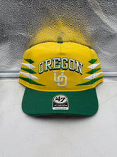 Load image into Gallery viewer, Oregon Ducks NCAA '47 Brand Yellow Diamond Hitch Snapback Adjustable Hat showcasing a stylish design and vibrant yellow color for fans of the Oregon Ducks hat.
