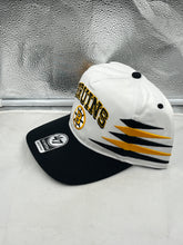 Load image into Gallery viewer, Boston Bruins NHL &#39;47 Brand White Diamond Hitch Adjustable Snapback Hat showcasing the front design.
