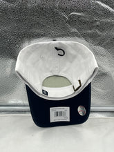 Load image into Gallery viewer, Side view of New York Yankees MLB &#39;47 Brand Natural White Two Tone Clean Up Adjustable Hat, highlighting the two-tone color scheme and clean-up style.
