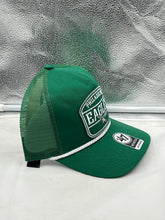 Load image into Gallery viewer, Philadelphia Eagles NFL &#39;47 Brand Green Hitch Mesh Rope Snapback Adjustable Hat showcasing vibrant green color and iconic Eagles logo.
