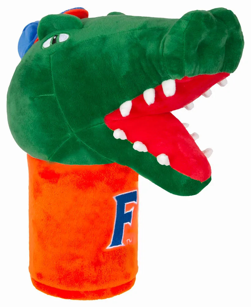 Florida Gators NCAA Team Mascot Golf Driver Head Cover by WinCraft showcasing vibrant colors and team mascot design, perfect for golf enthusiasts.