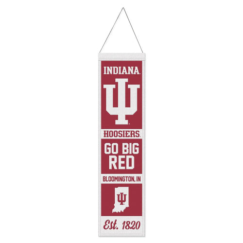 Indiana Hoosiers NCAA Heritage Banner Embroidered Wool 8