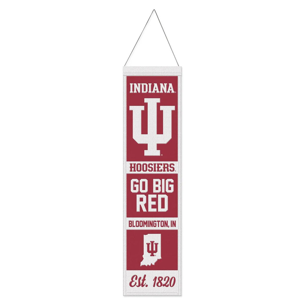 Indiana Hoosiers NCAA Heritage Banner Embroidered Wool 8