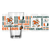 Miami Hurricanes NCAA Pack of 2 16oz Spirit Pint Glass Logo Brands featuring the Miami Hurricanes logo, perfect for fans looking for Miami Hurricanes Glass.