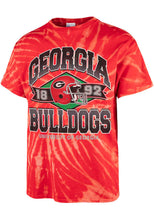 Load image into Gallery viewer, Georgia Bulldogs NCAA &#39;47 Brand Red Tie Dye Vintage Tubular Men&#39;s Tee Shirt - Casey&#39;s Sports Store
