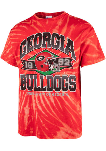 Georgia Bulldogs NCAA '47 Brand Red Tie Dye Vintage Tubular Men's Tee Shirt - Casey's Sports Store