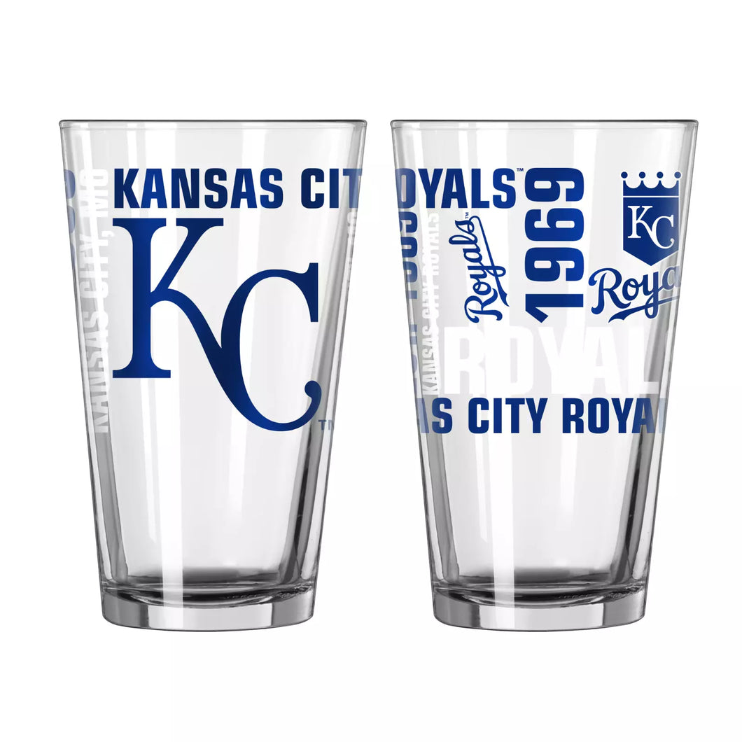 Kansas City Royals MLB 2-Pack of 16oz Pint Glass Cup Mug Logo Brands