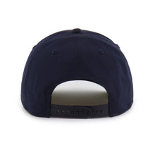 Load image into Gallery viewer, Back view of New York Yankees MLB '47 Brand Navy Hitch Rope Adjustable Snapback Hat showcasing adjustable strap, a must-have New York Yankees hat for stylish support.
