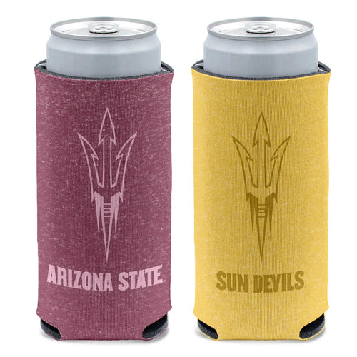 Arizona State Sun Devils NCAA Slim 2-Sided Koozies can cooler by WinCraft, perfect for keeping your drinks cold while showing your team spirit.