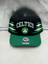 Load image into Gallery viewer, Boston Celtics NBA &#39;47 Brand Black Diamond Hitch Adjustable Snapback Hat in black color
