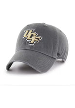 Load image into Gallery viewer, UCF Golden Knights NCAA '47 Brand Gray Clean Up Adjustable Strapback Hat, showcasing a stylish design perfect for fans of the UCF Golden Knights hat.
