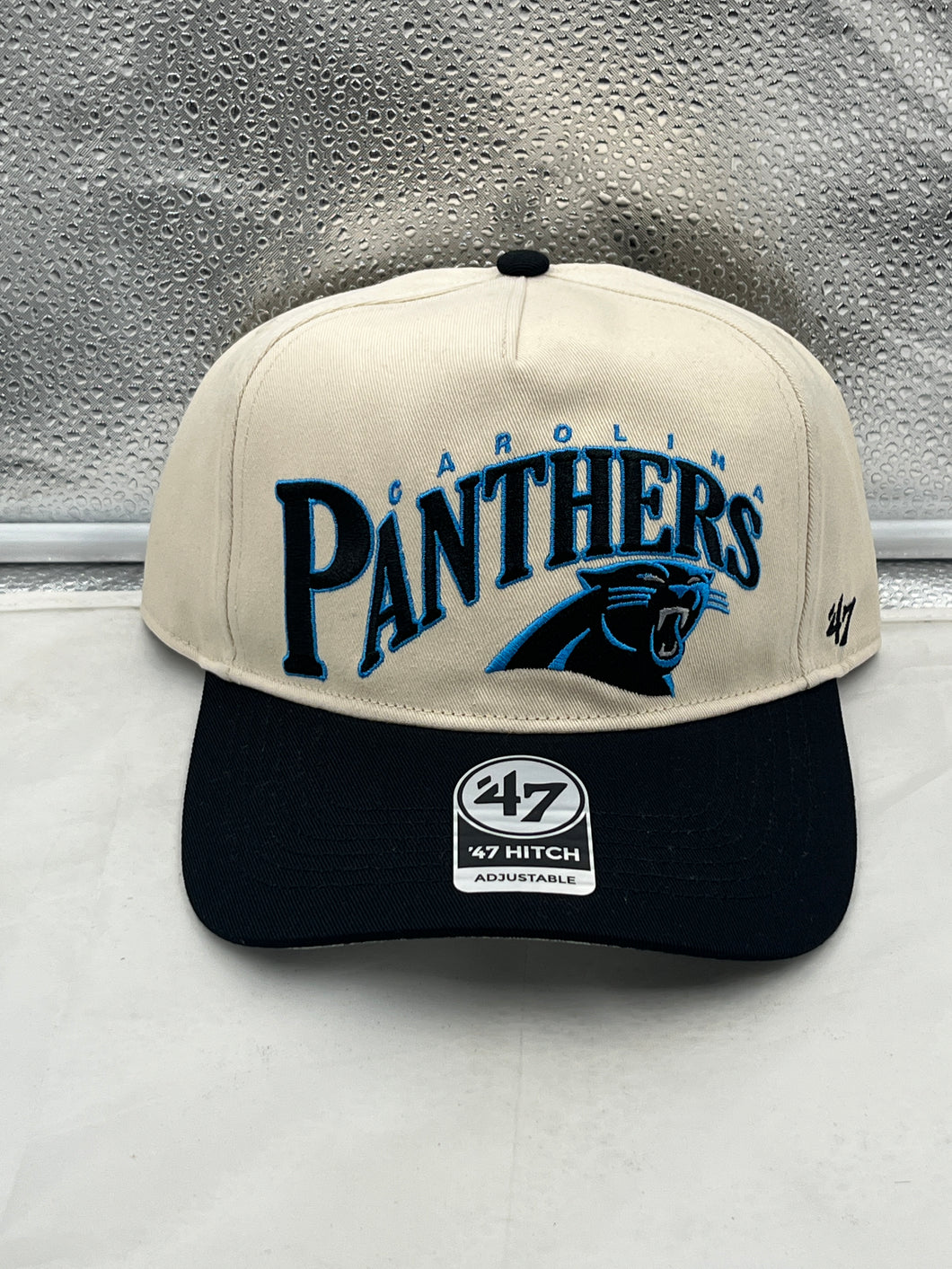 Carolina Panthers NFL '47 Natural Two Tone Script Hitch Snapback Adjustable Hat