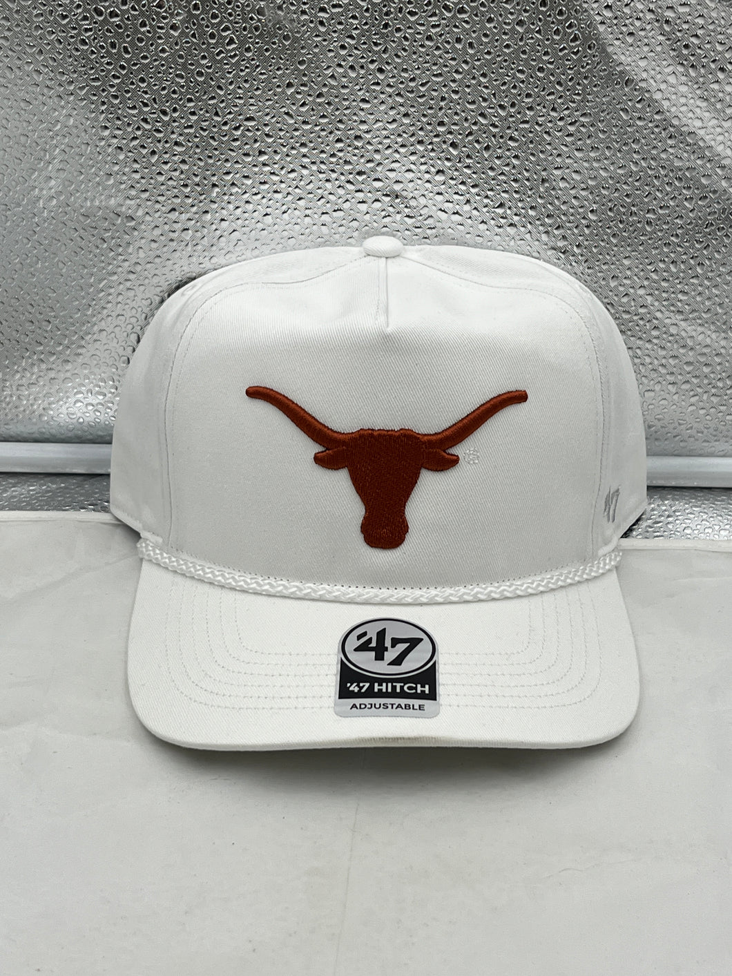 Texas Longhorns NCAA '47 Brand White Hitch Rope Adjustable Snapback Hat