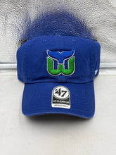 Load image into Gallery viewer, Hartford Whalers NHL '47 Brand Throwback Clean Up Blue Adjustable Hat
