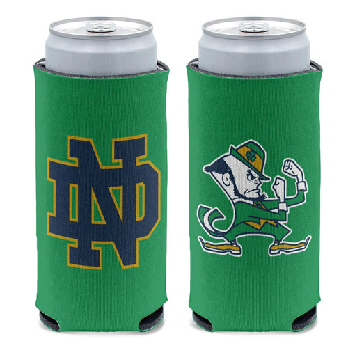 Notre Dame Fighting Irish NCAA Slim 2-Sided Koozies Can Cooler by WinCraft, perfect for keeping your drinks cold while showcasing team spirit.